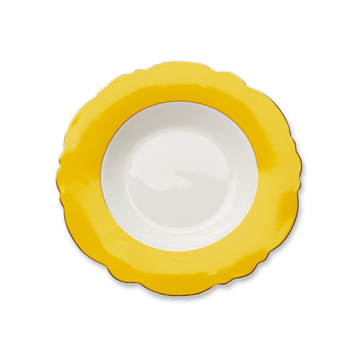 Harlequin Deep Plate (Medium) – Yellow