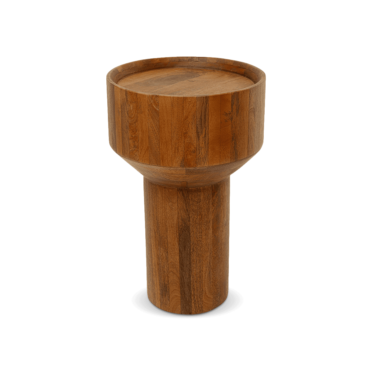Tessa Wooden Side Table – Brown