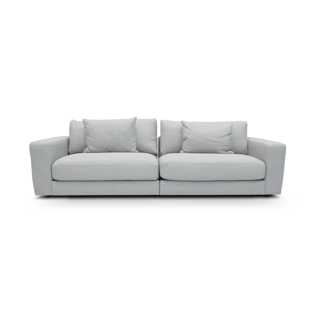 Thanos 3-Seater Sofa – Grey | Polyester Fabric & Pine Wood Frame