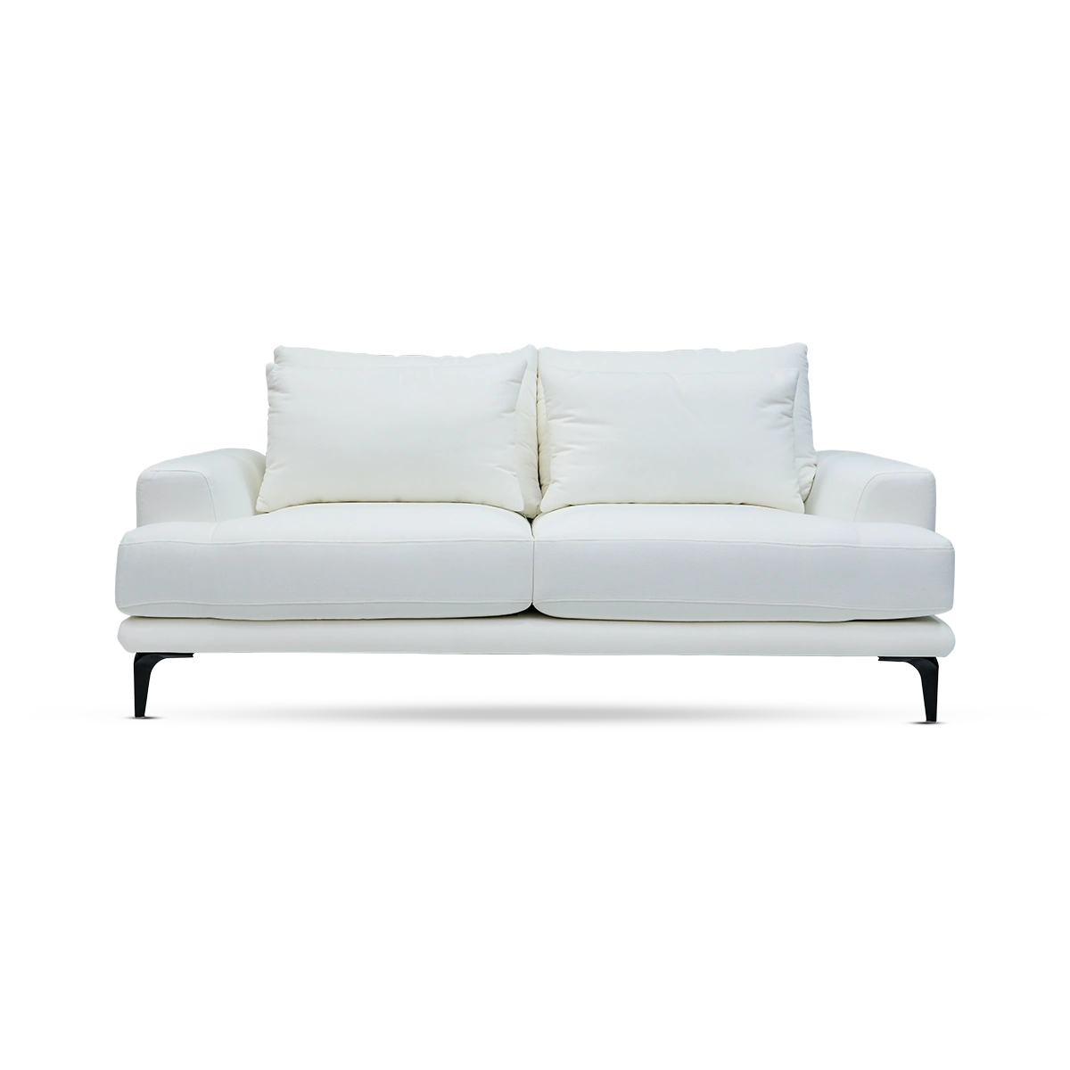 Calais 2 Seater Sofa – Vienna White | Soft Polyester Upholstery & Modern Tailored Design
