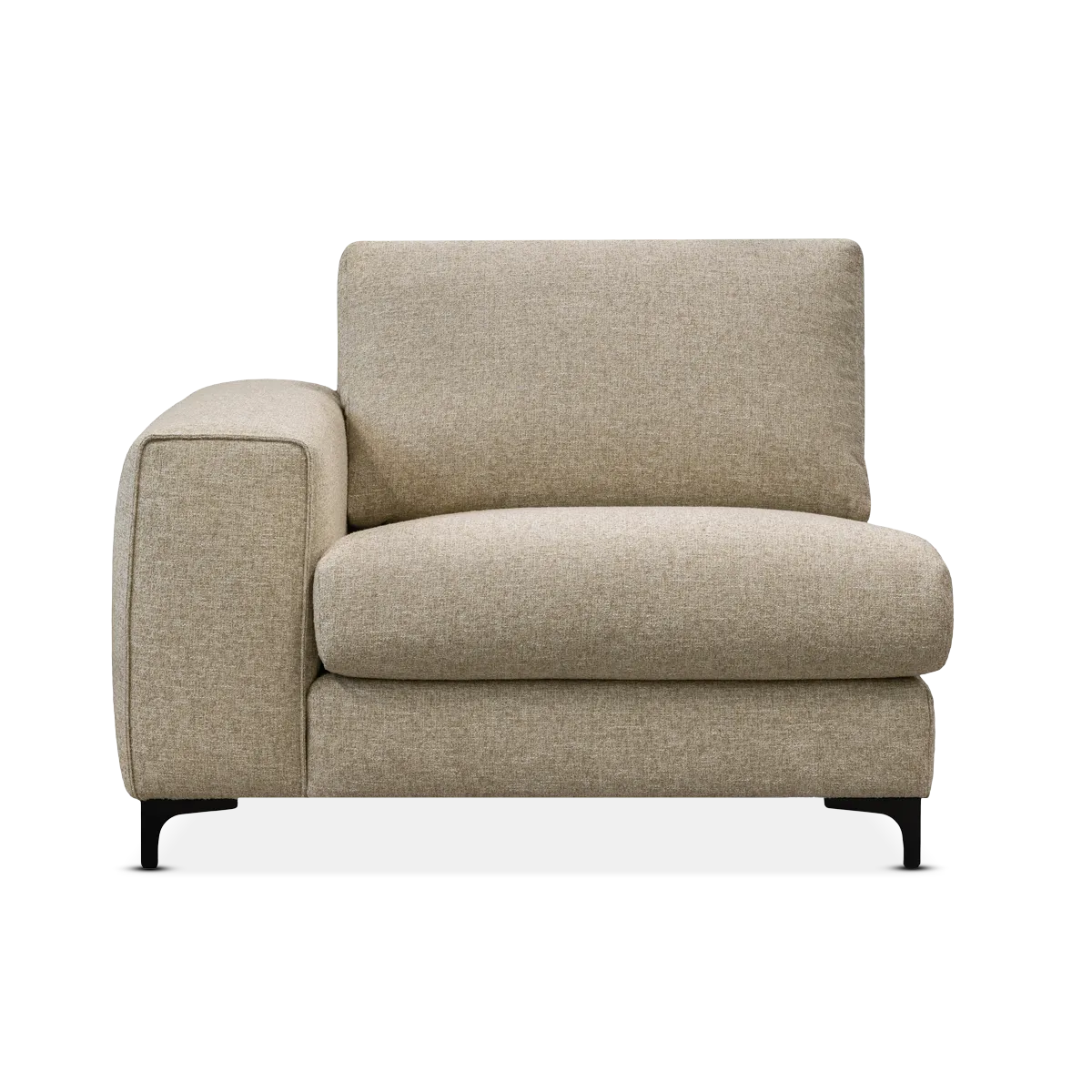 Light Beige Modular Left Arm Sofa Contemporary Upholstered Style