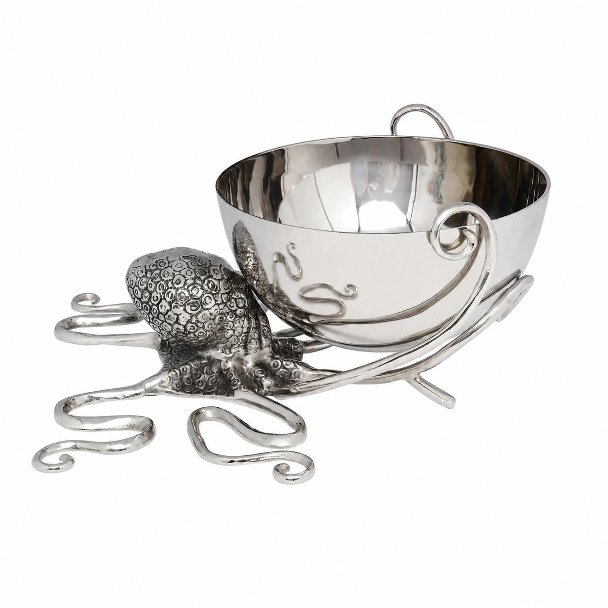 Silver Aluminum Nickel-Plated Octopus Drink Cooler