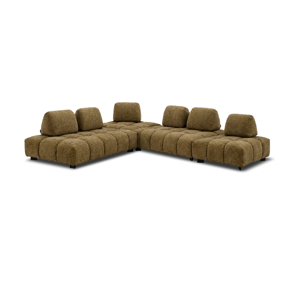 Modena Olive Fabric Modular  Sofa