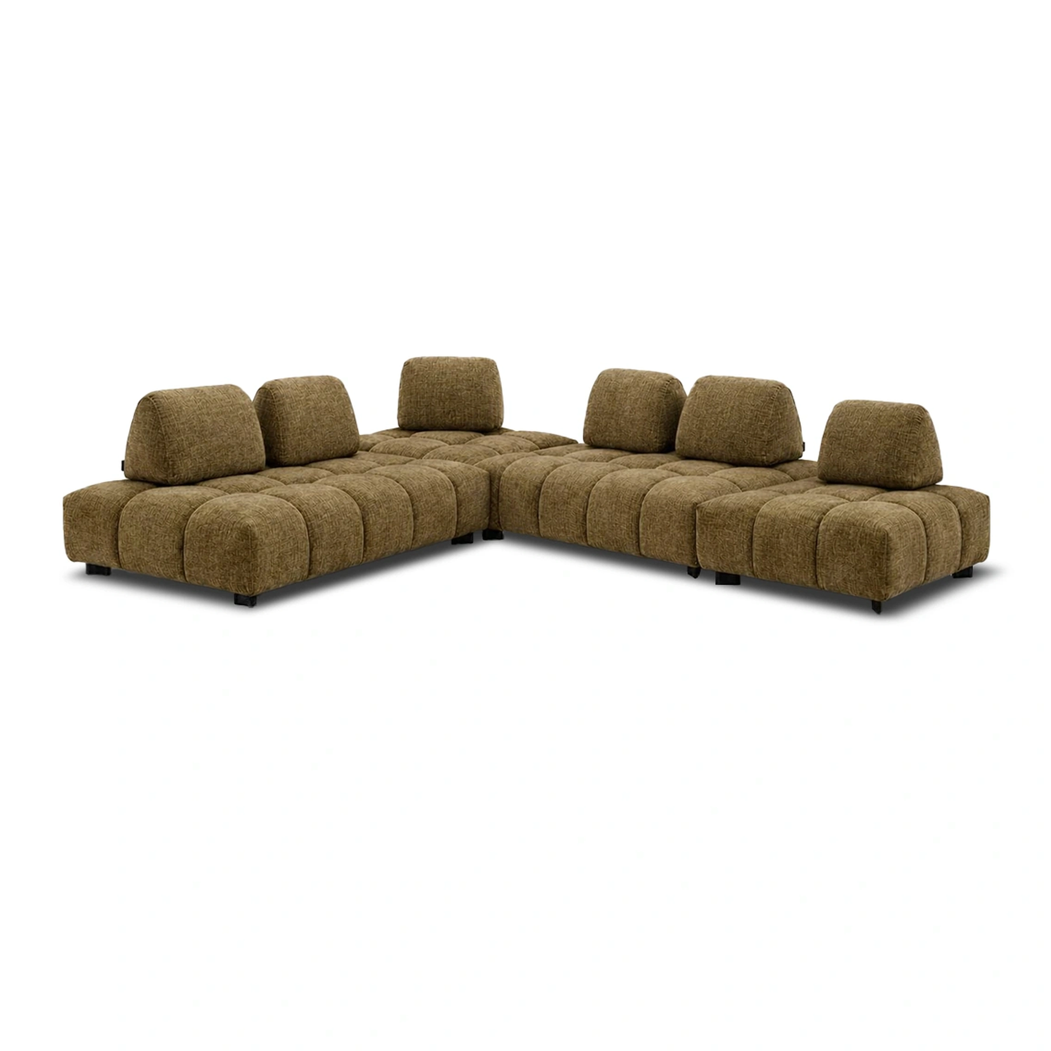 Modena Olive Fabric Modular Sofa