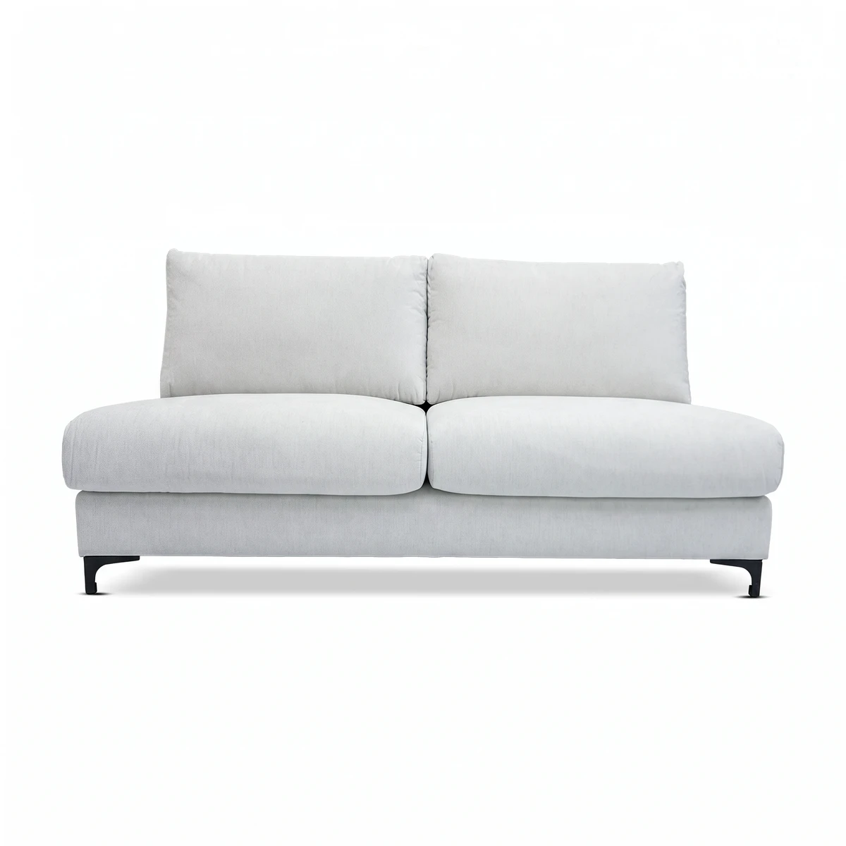 Lua Beige 2-Seater Sofa Without Arm
