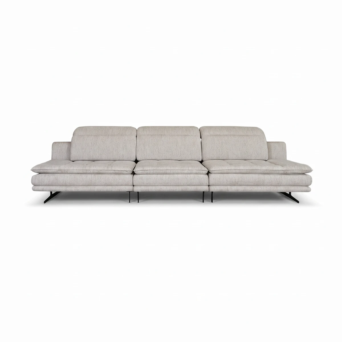 Haven Beige Fabric 4 Seater Chaise Lounge