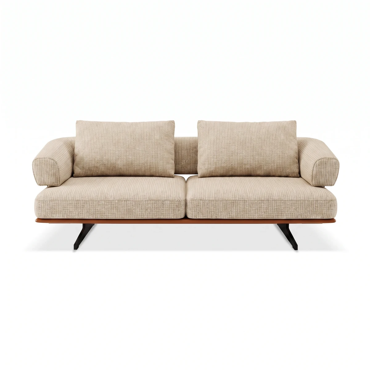 Mistral Beige Fabric 3.5 Seater Sofa