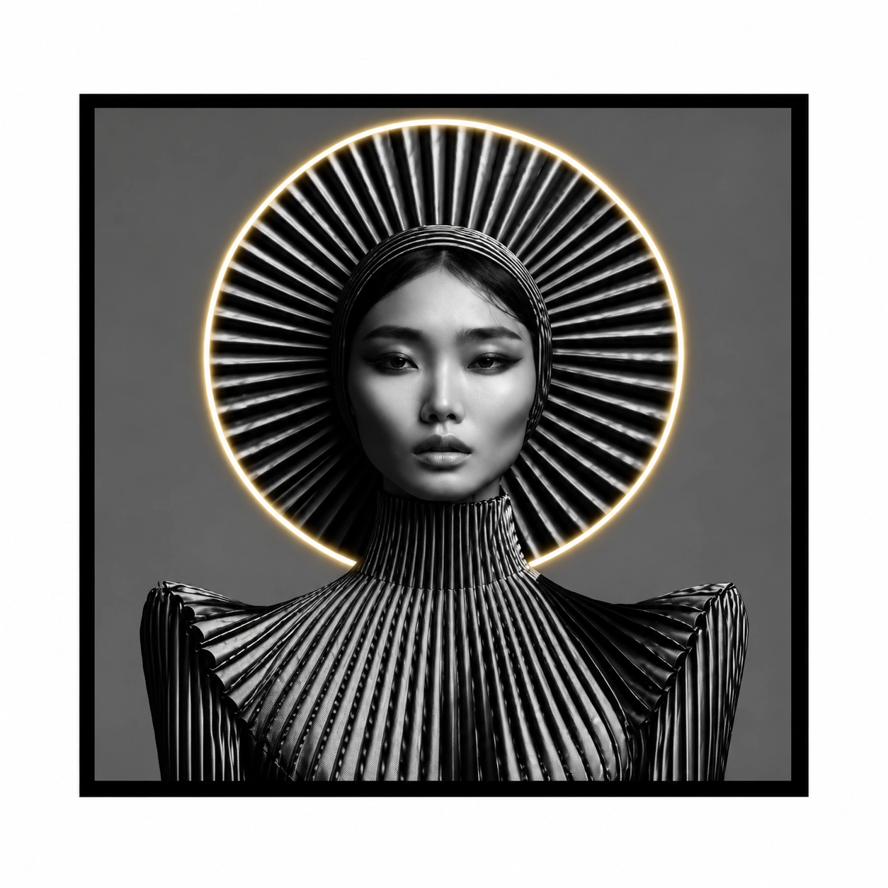 Picture Muse Geometry LED Wall Art Black Acrylic