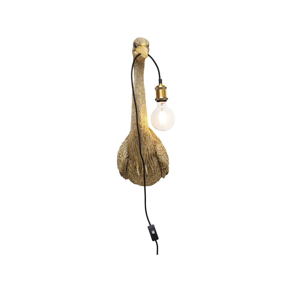 Heron Wall Lamp, Brown
