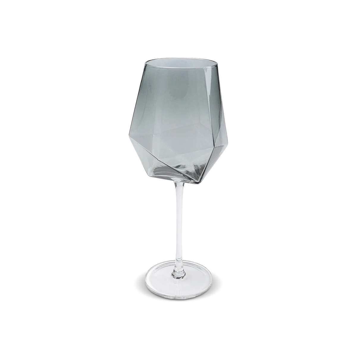 Diamond Bordeaux Glass, Smoke