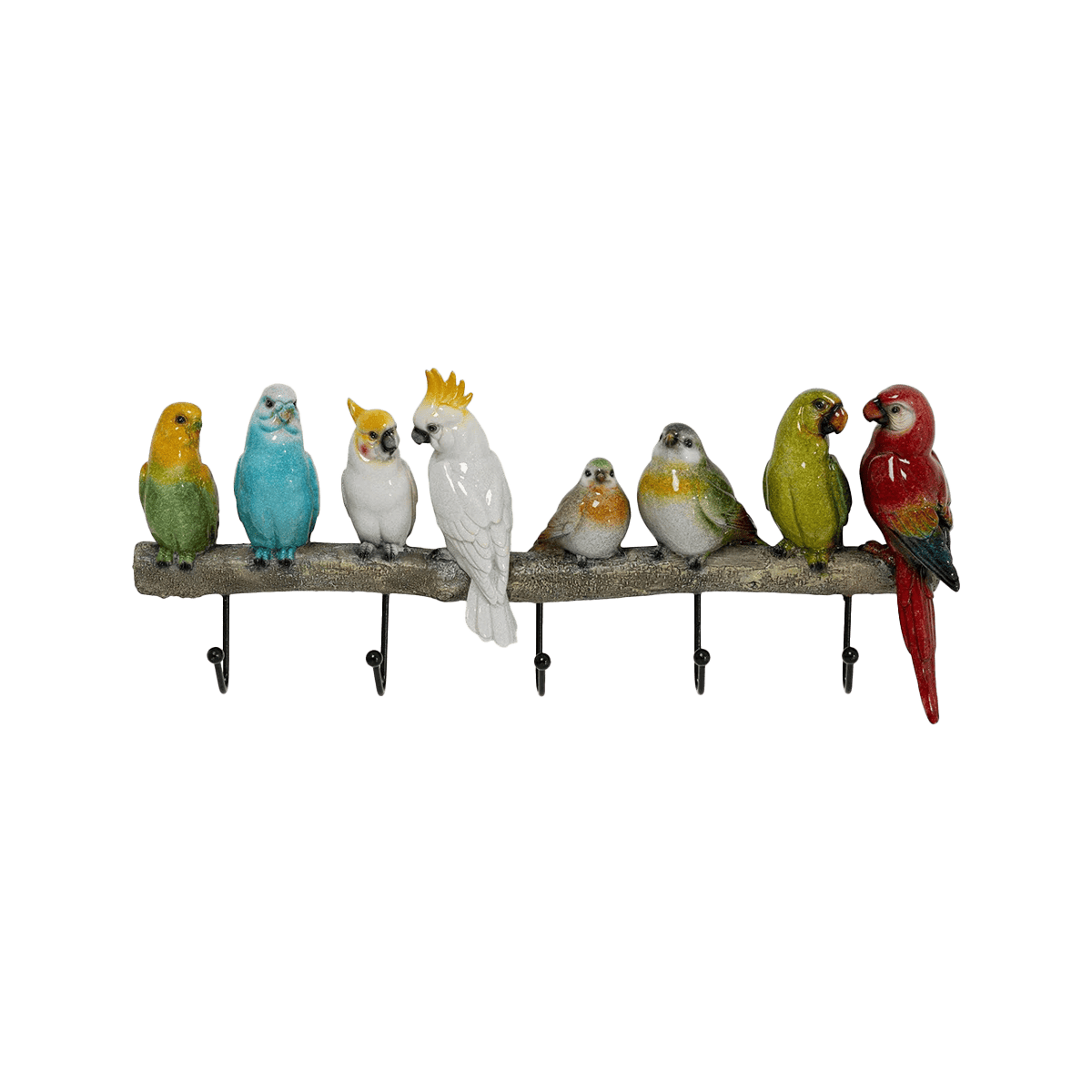 Exotic Birds Coat Rack, Brown