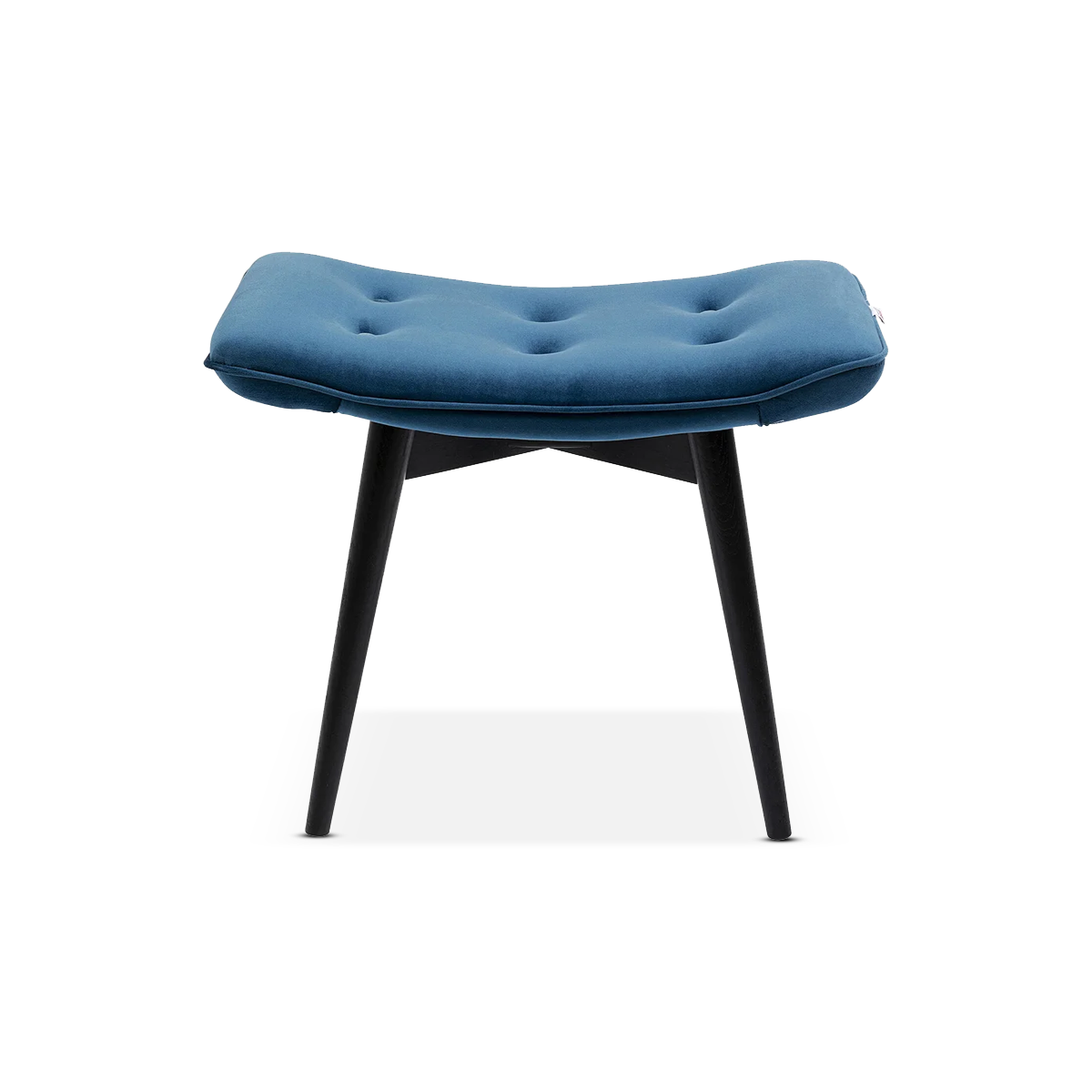 Black Vicky Stool, Velvet Bluegreen, 59X37