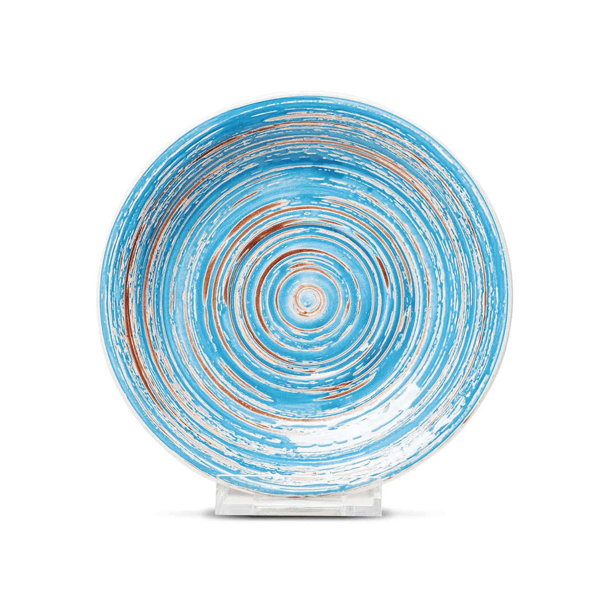 Swirl Plate, Dia19Cm, Blue