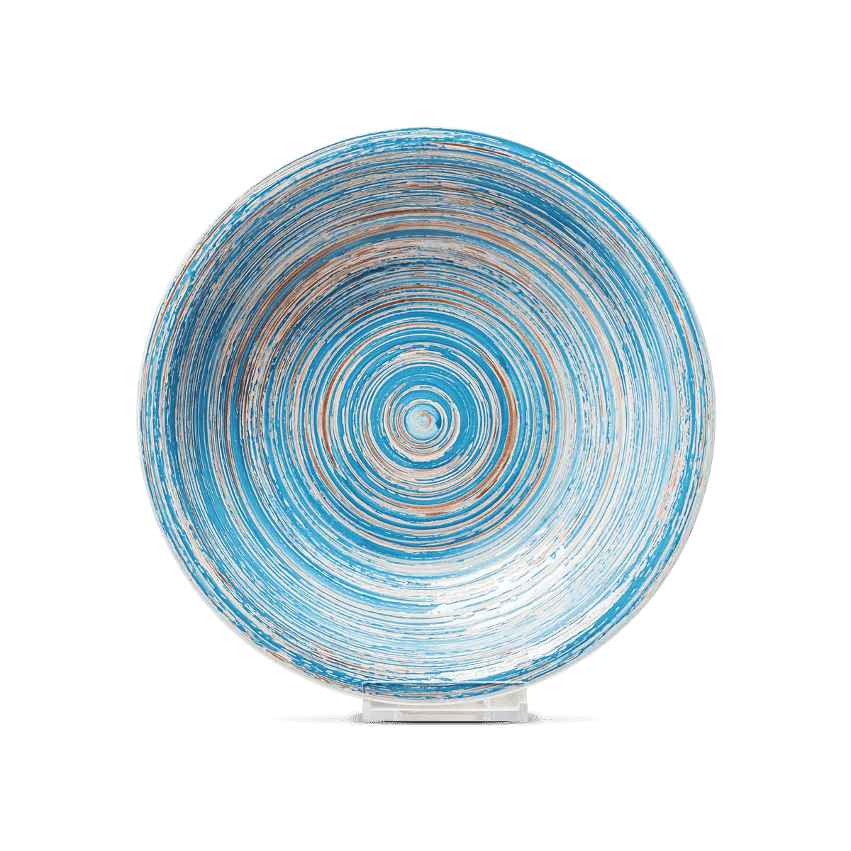 Swirl Plate, Deep, Dia21Cm, Blue