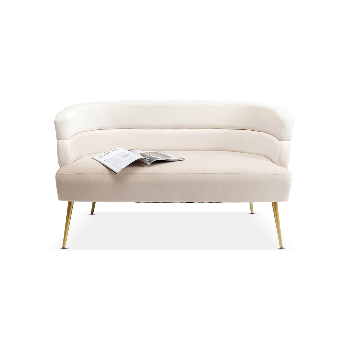 Sandwich Sofa, 2 Seater, Cream