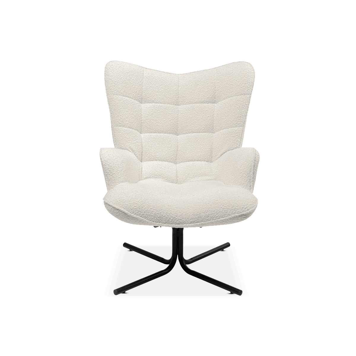 Oscar Swivel Armchair, Boucle Cream
