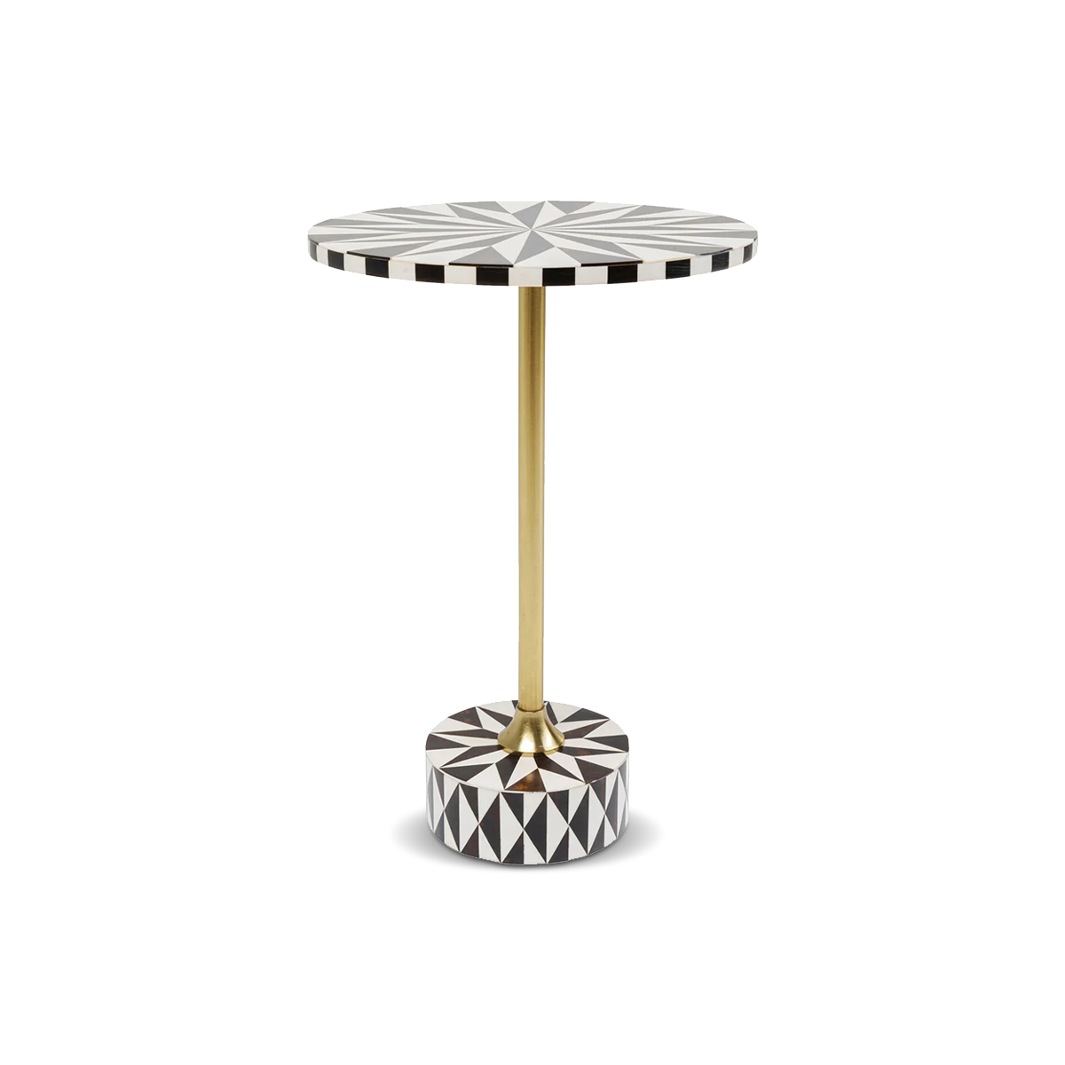 Domero Side Table, Star Brown White, Ø40Cm