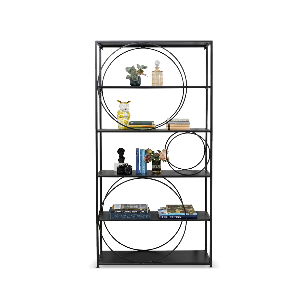 Circle Shelf, Black, 100X200Cm