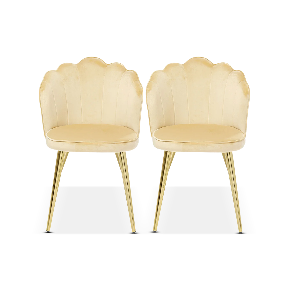 Princess Dining Chair, Beige (Set Of Two)