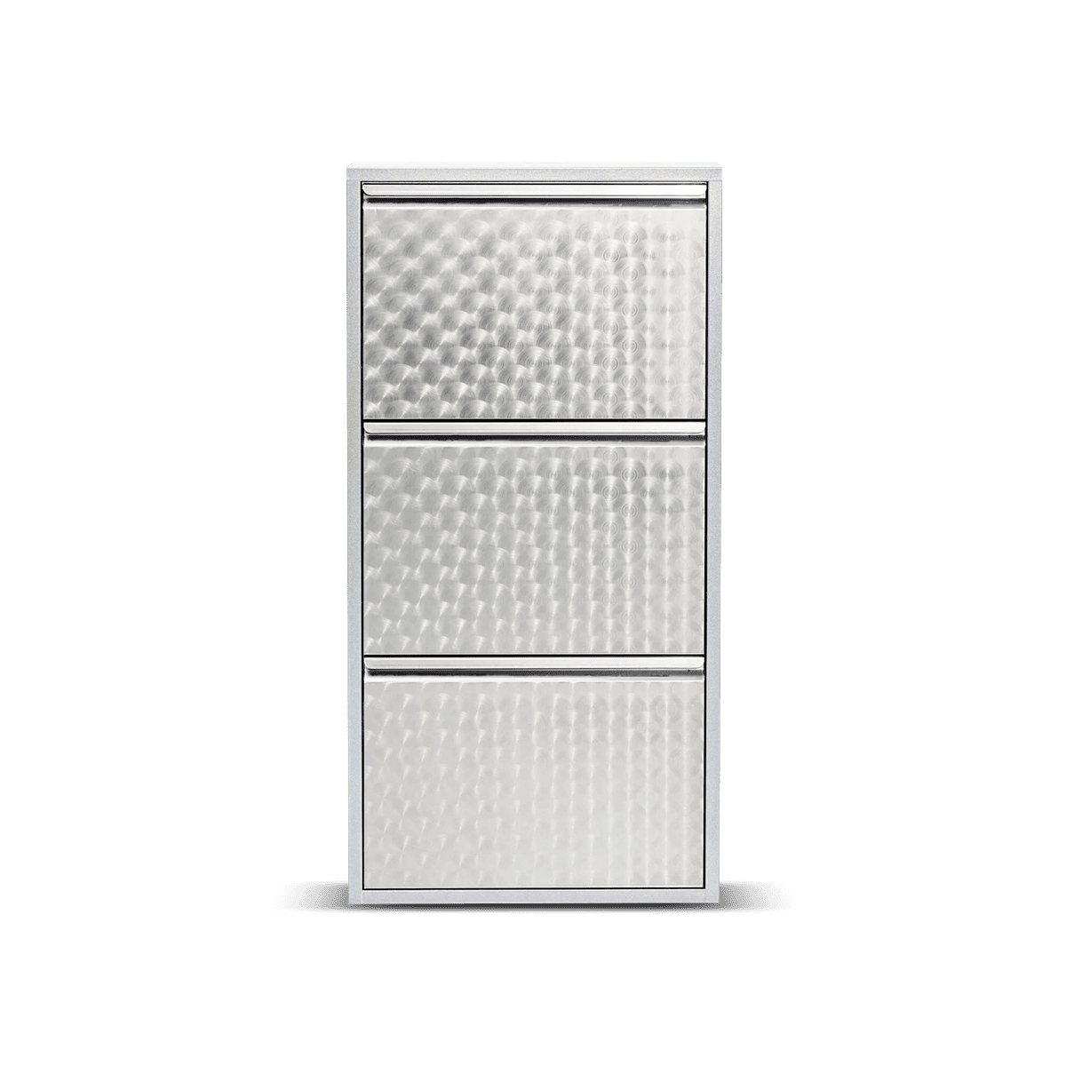 Caruso Shoe Container 3, Silver Brushed, Model-49273