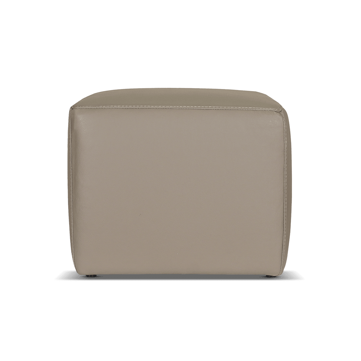 Gaia Leather Ottoman – Beige
