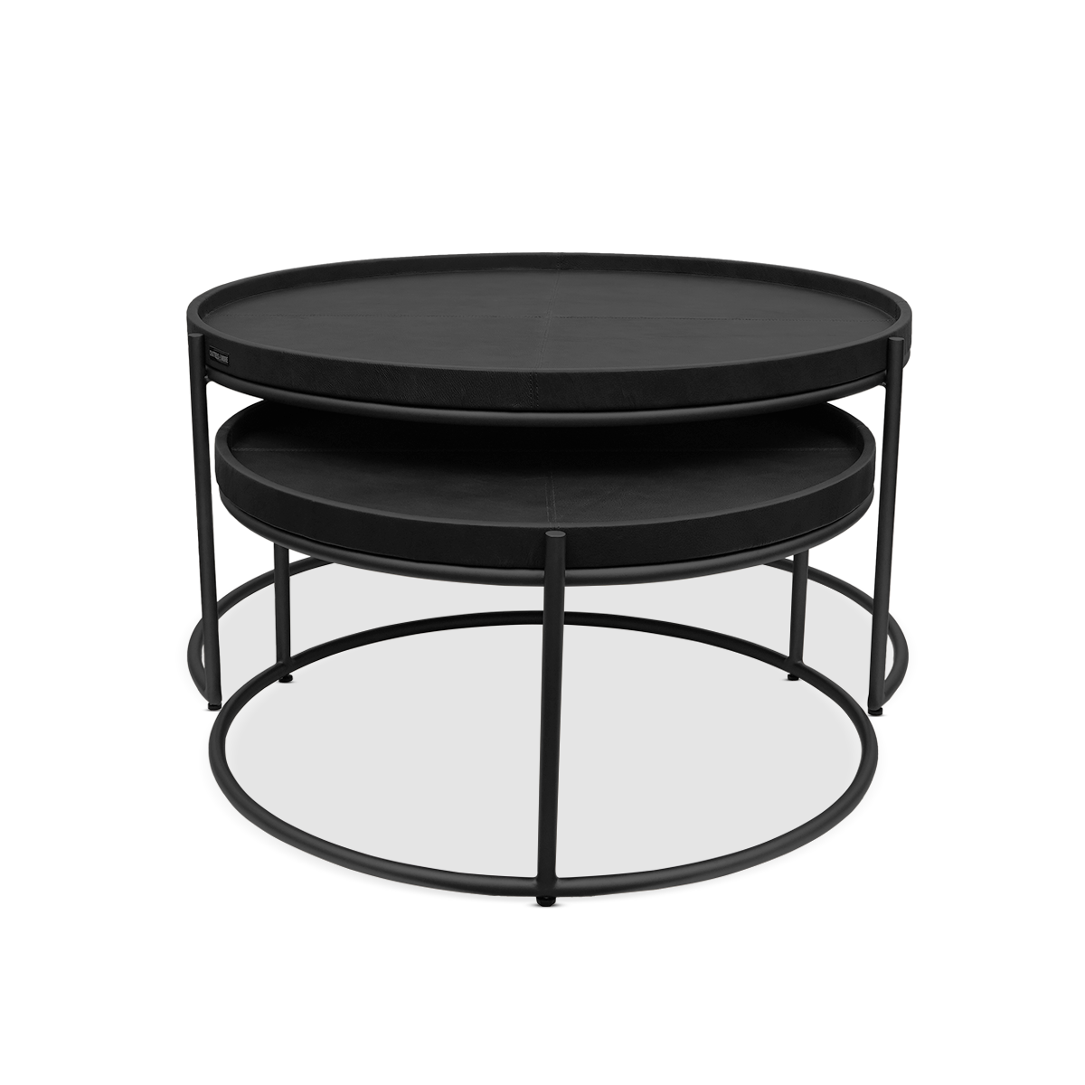 Round Nesting Tables (Set of Two) – Black