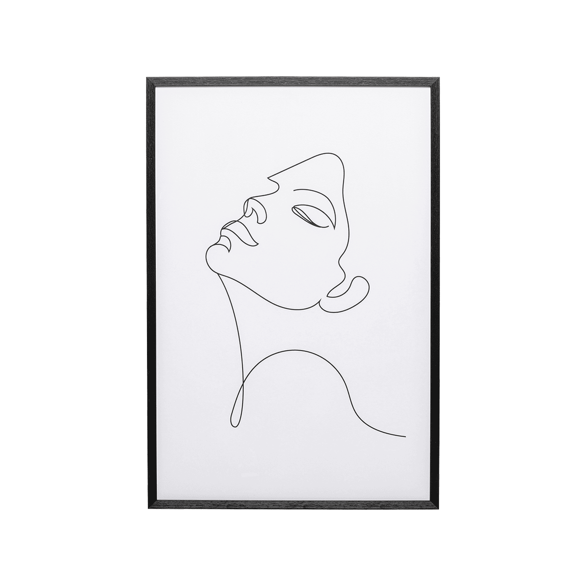 Drawing Lady Framed Picture - Black
