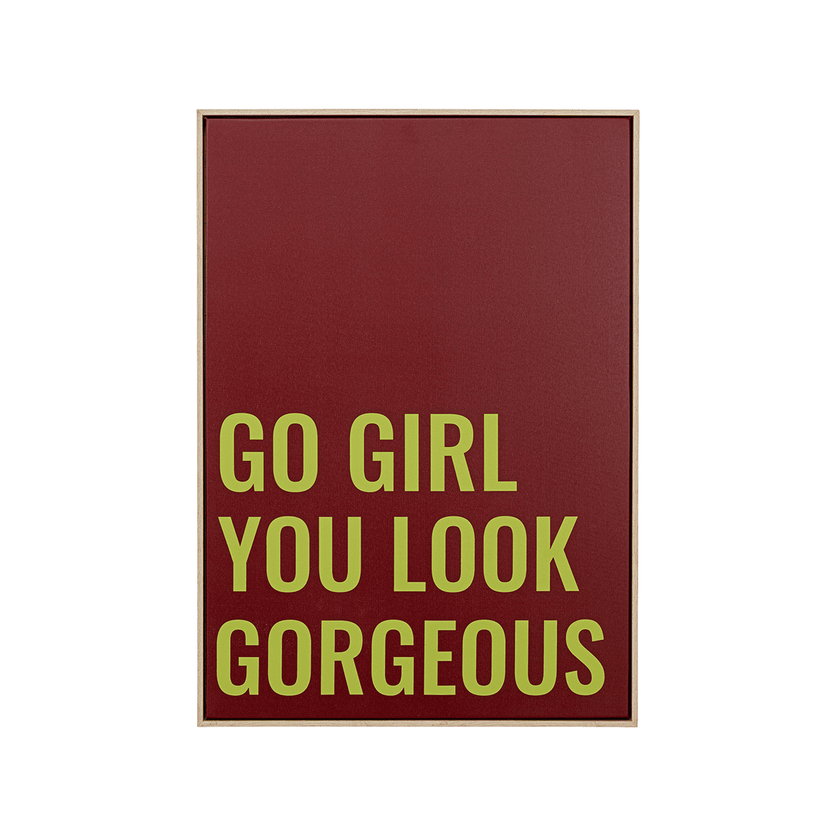 Go Girl Framed Picture - Brown