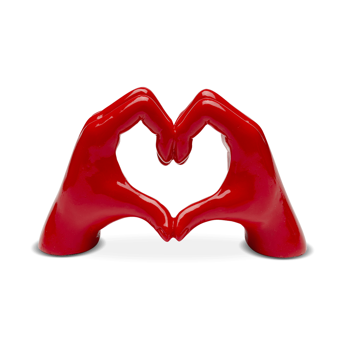 Heart Hands Deco Object - Red