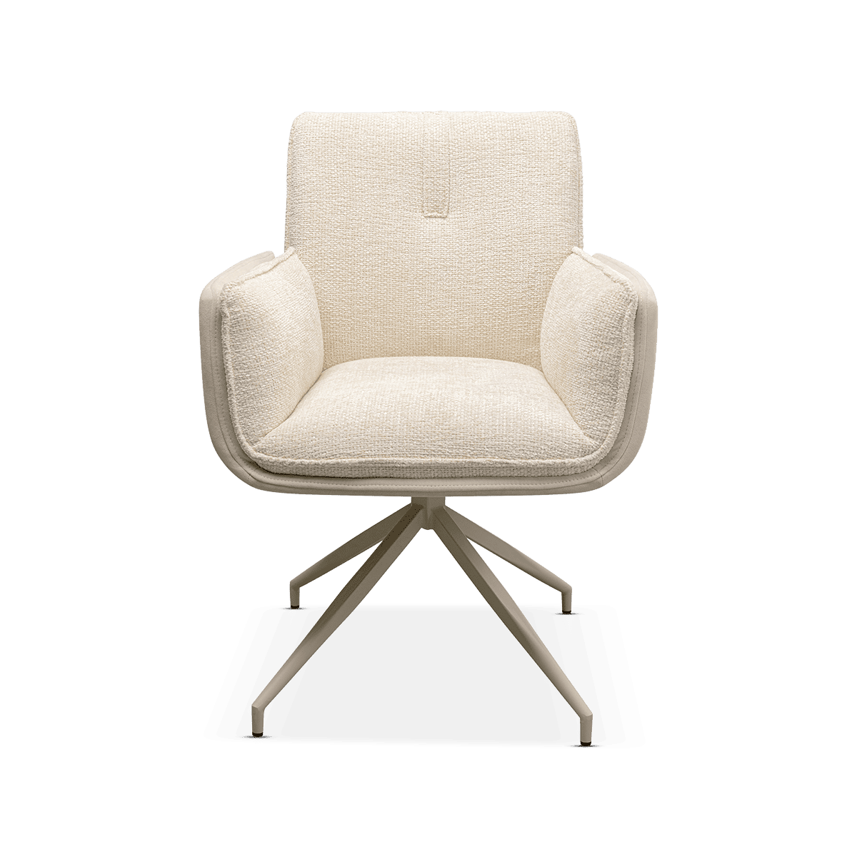Hilla Swivel Armchair - White