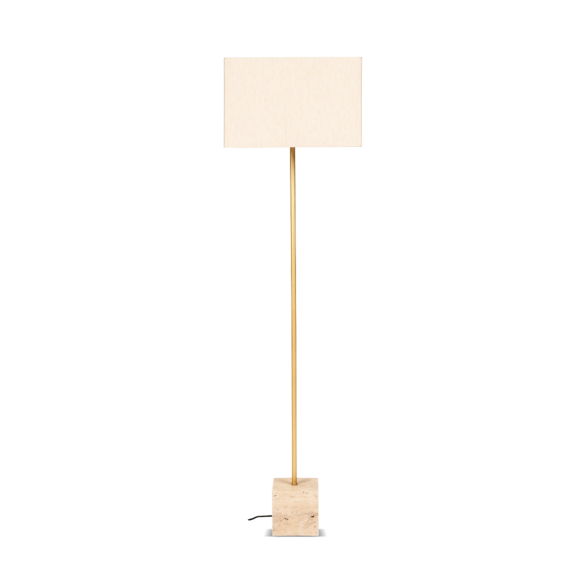 Travertine Floor Lamp - Beige