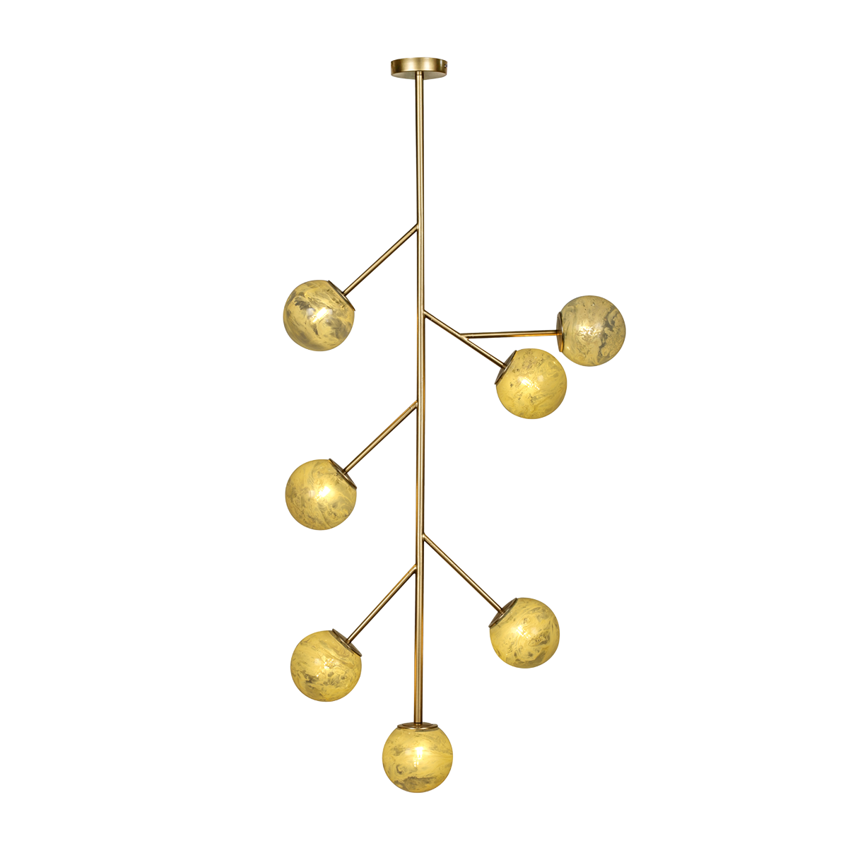 Hestia Hanging Lamp (7 Branch) - Gold