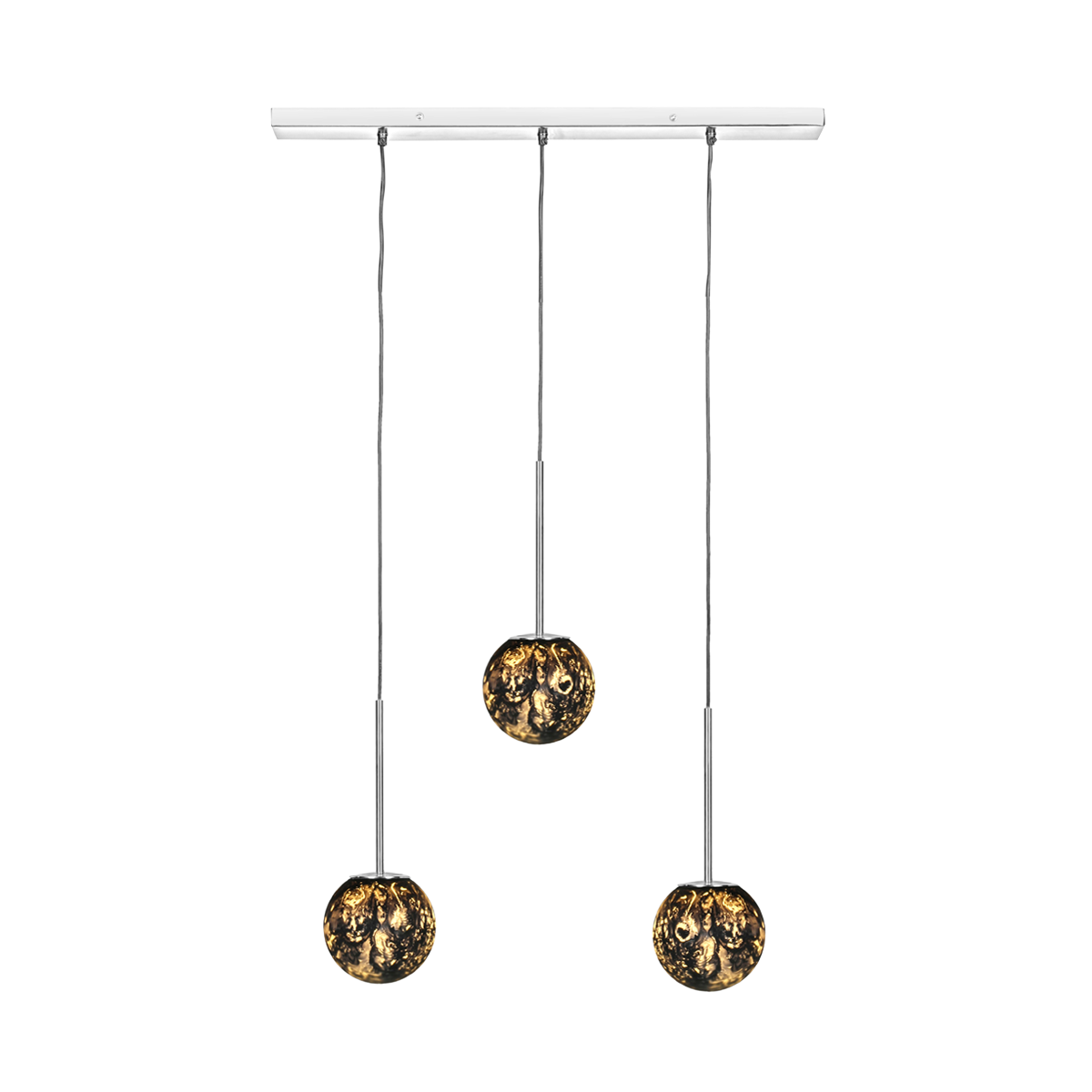 Noir Hanging Lamp (Cluster of 3) - Black