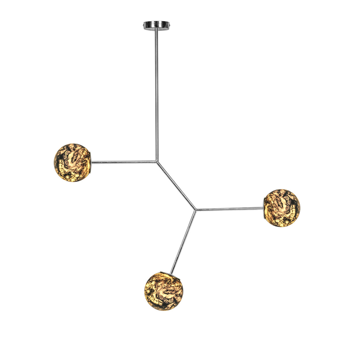 Noir Hanging Lamp (3 Branch) - Black