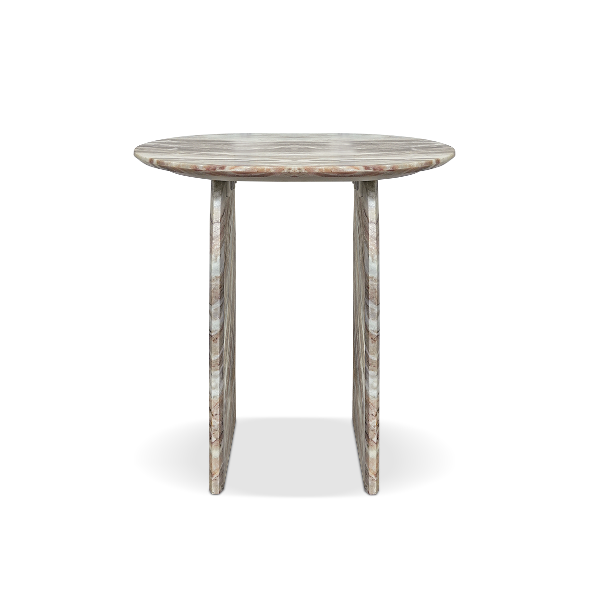 Kyoto Marble Side Table - Toronto Brown