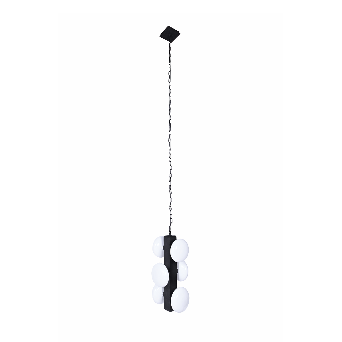 Kiku Chandelier (6 Lights) - Textured Graphite