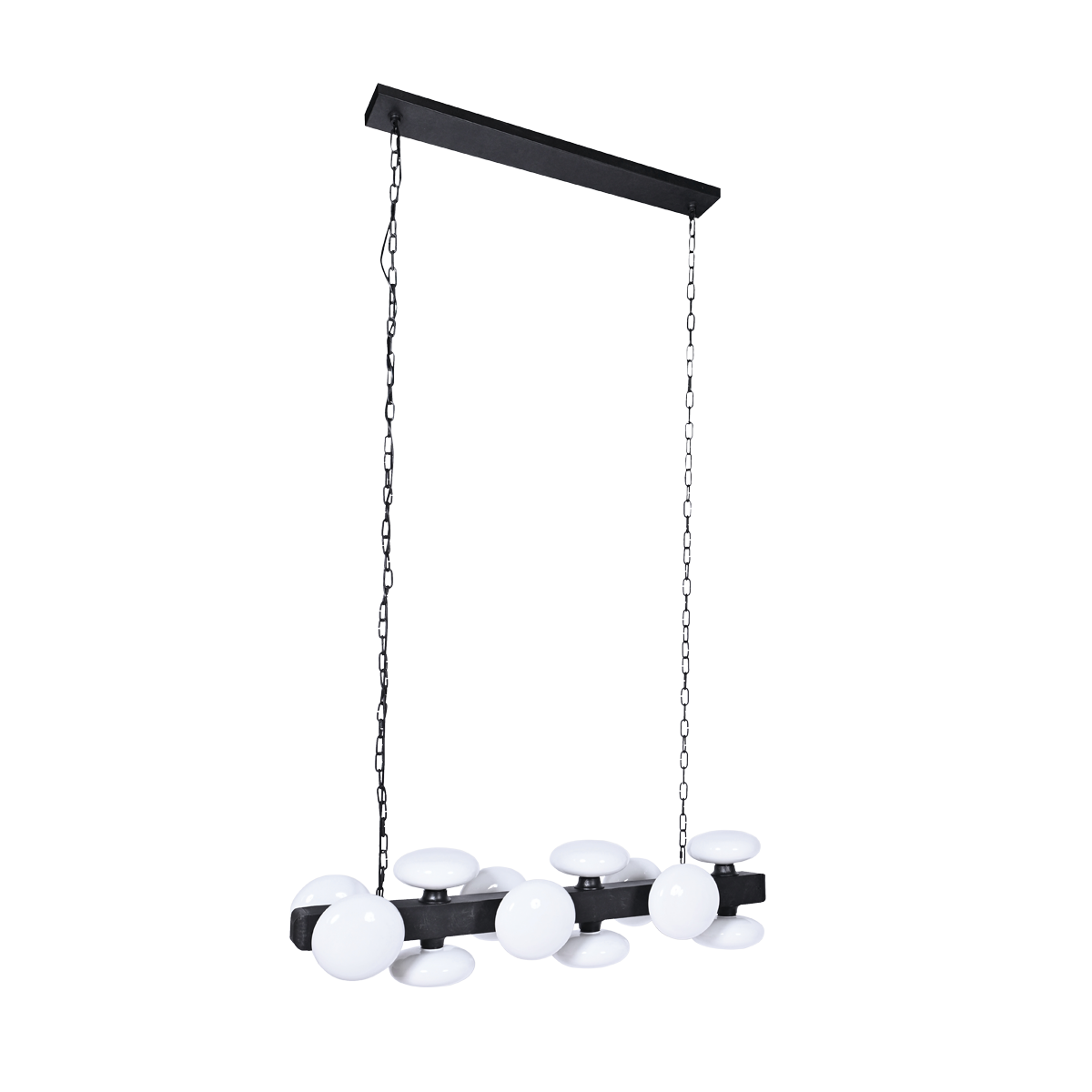 Kiku Chandelier (12 Lights) - Textured Graphite