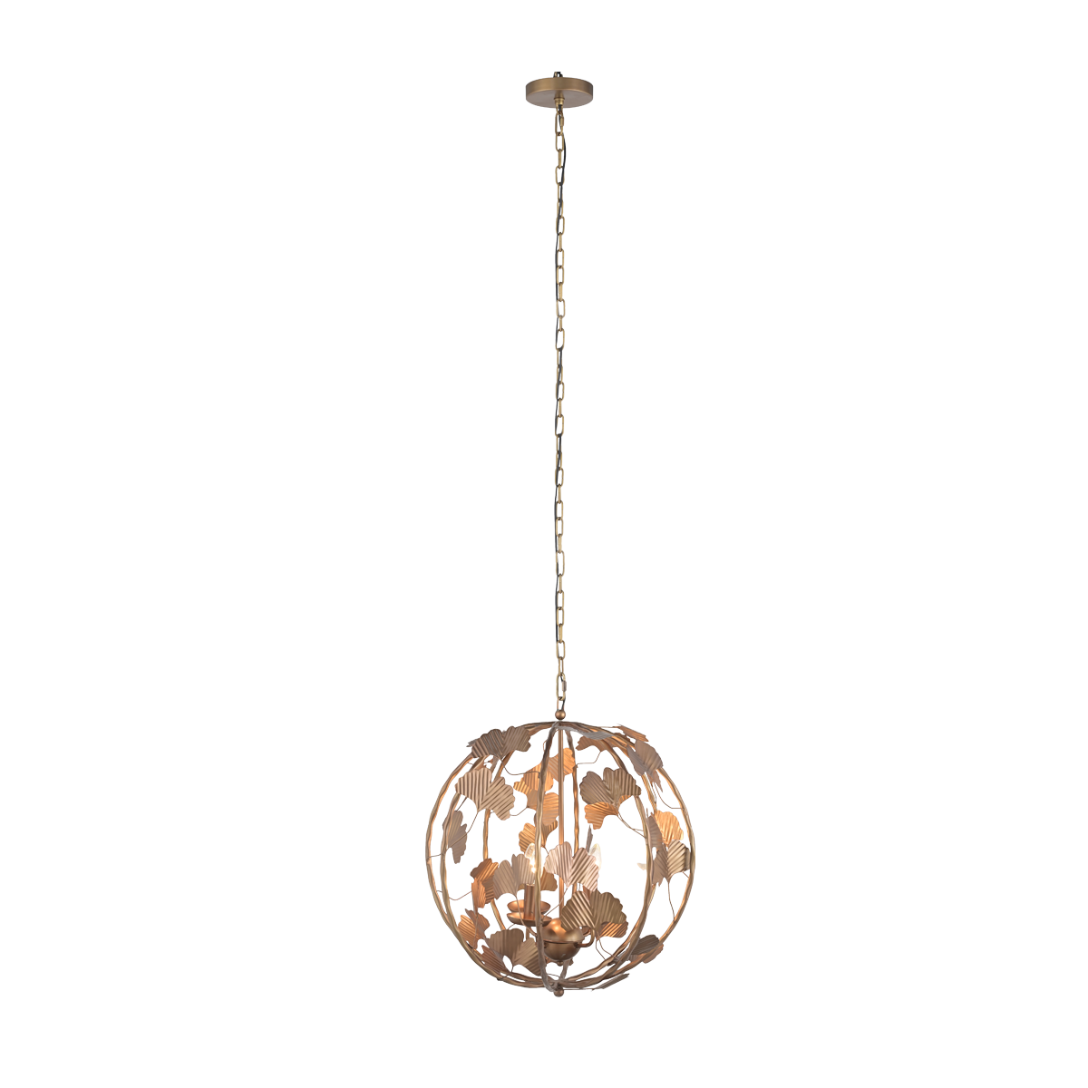 Globe Chandelier - Vintage Brass
