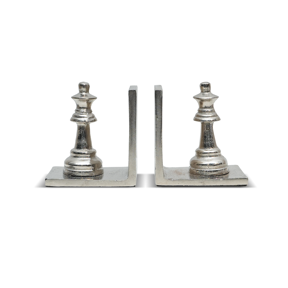 Bishop Chess Bookend (Set of Two) - Raw Silver