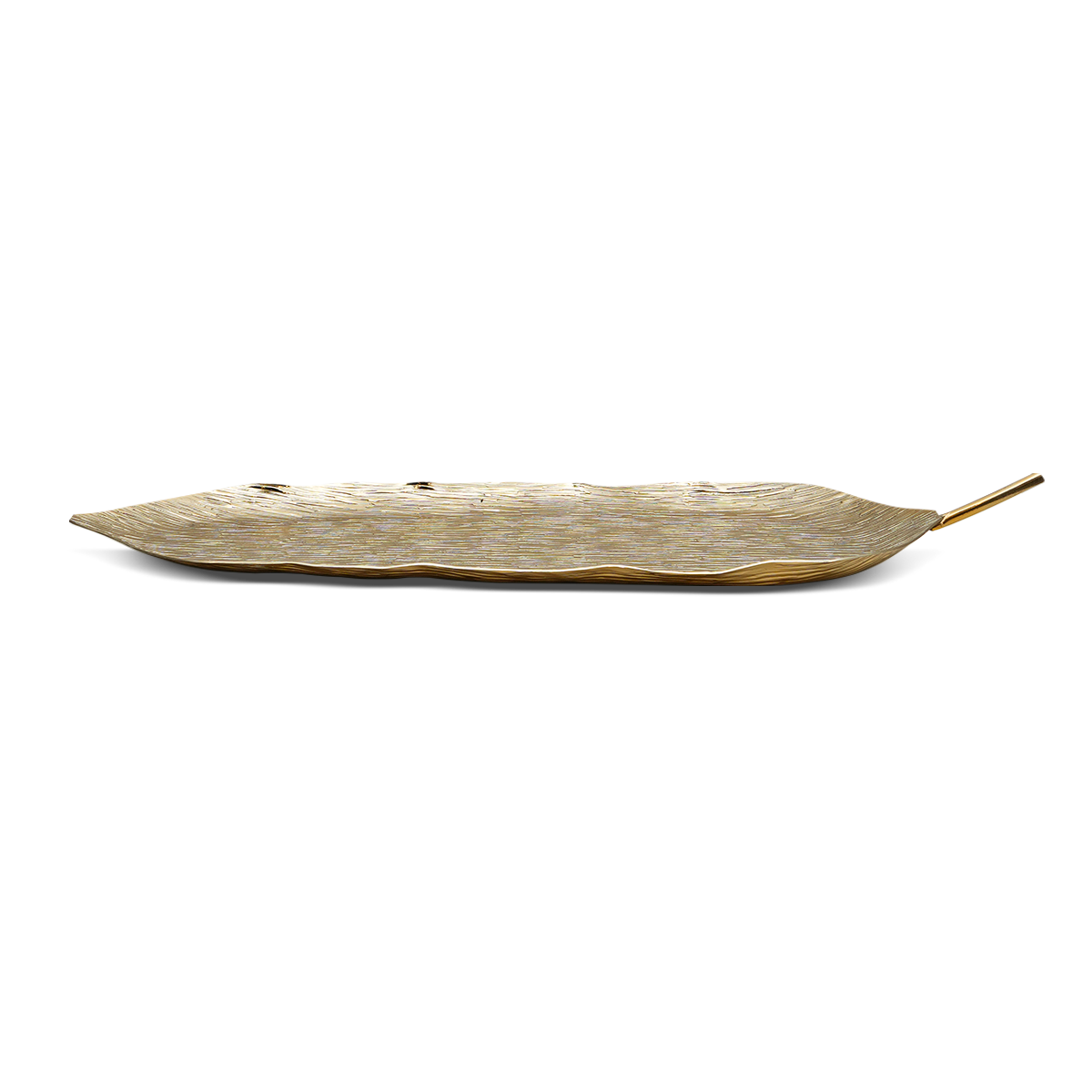 Straw Leaf Platter (Large) - Bright Gold