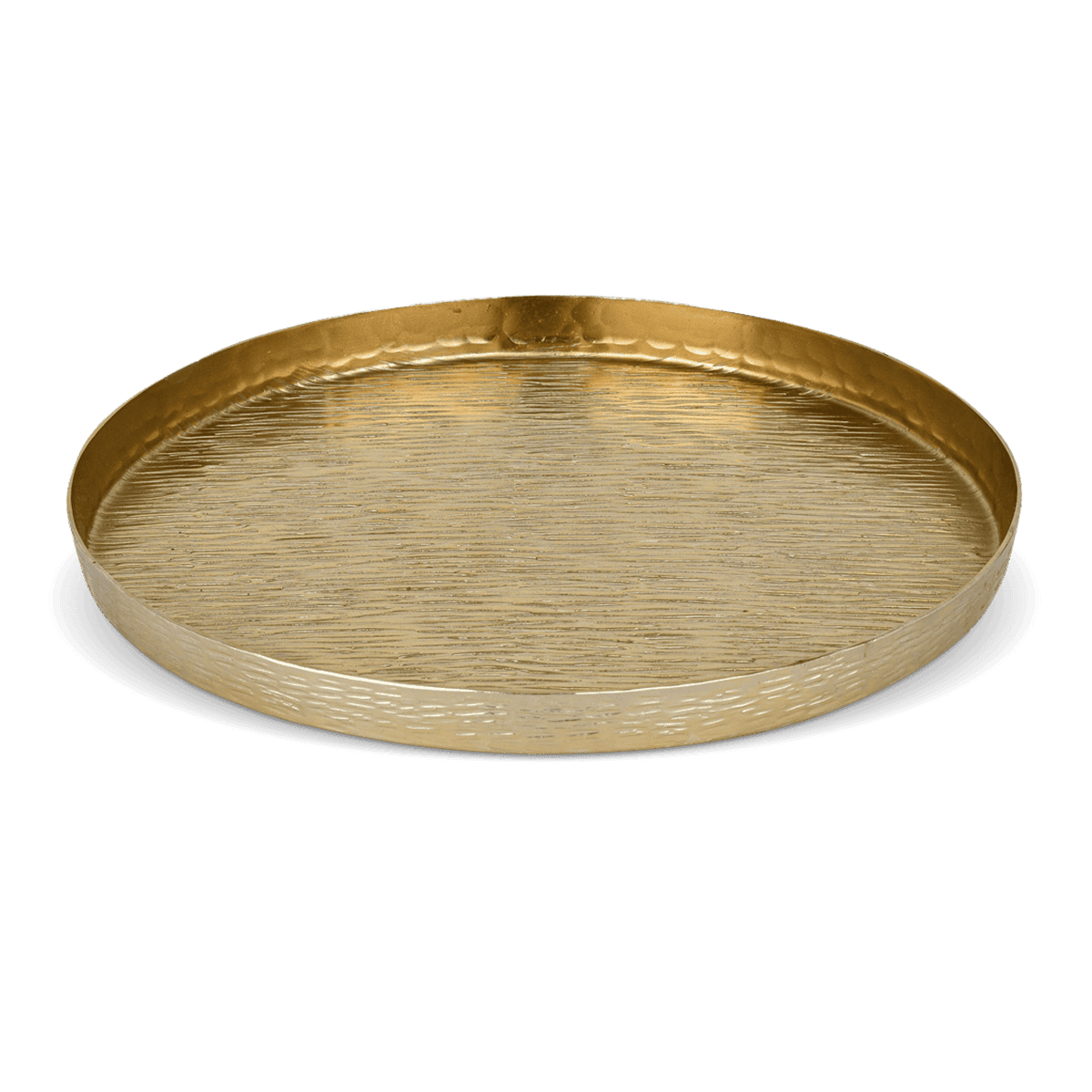Straw Round Collar Plate (XL) - Bright Gold