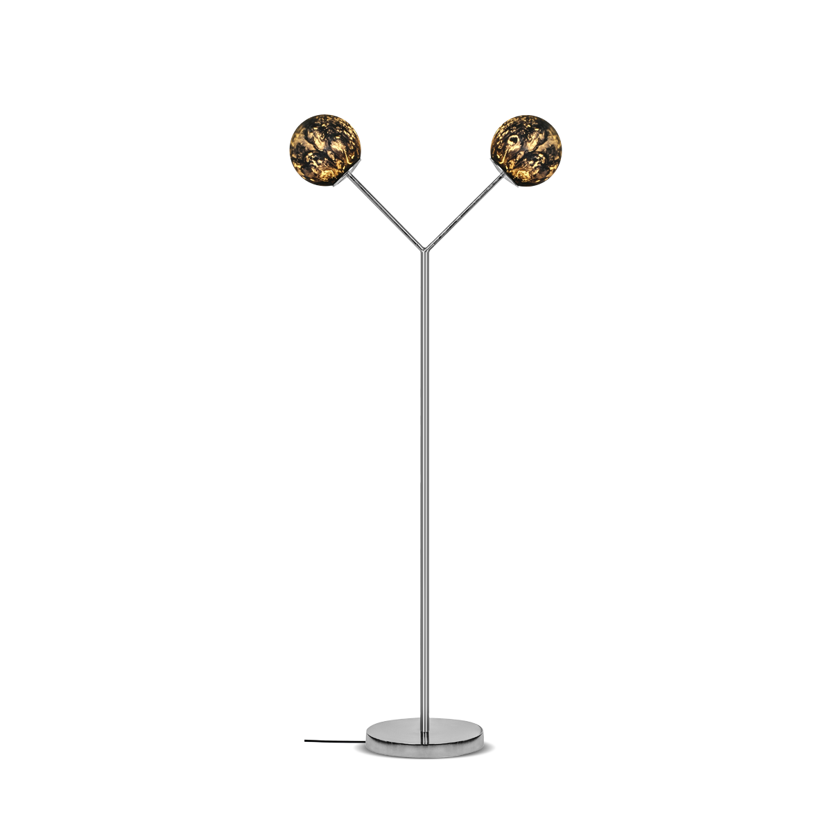Noir Floor Lamp (2 Branch) - Gold