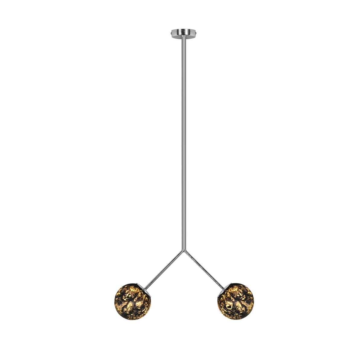 Noir Hanging Lamp (2 Branch) - Gold