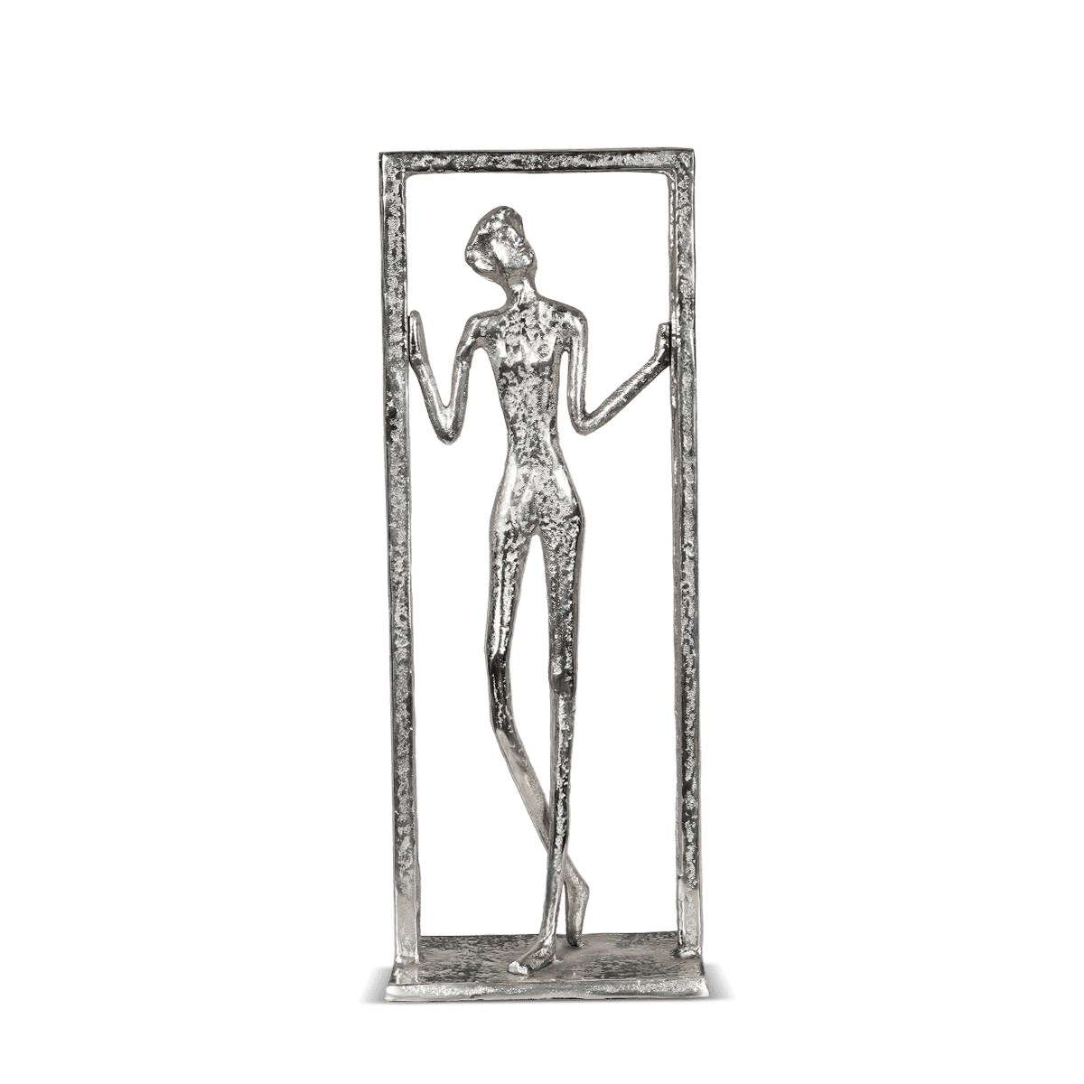 Frame Man XL Sculpture - Raw Silver