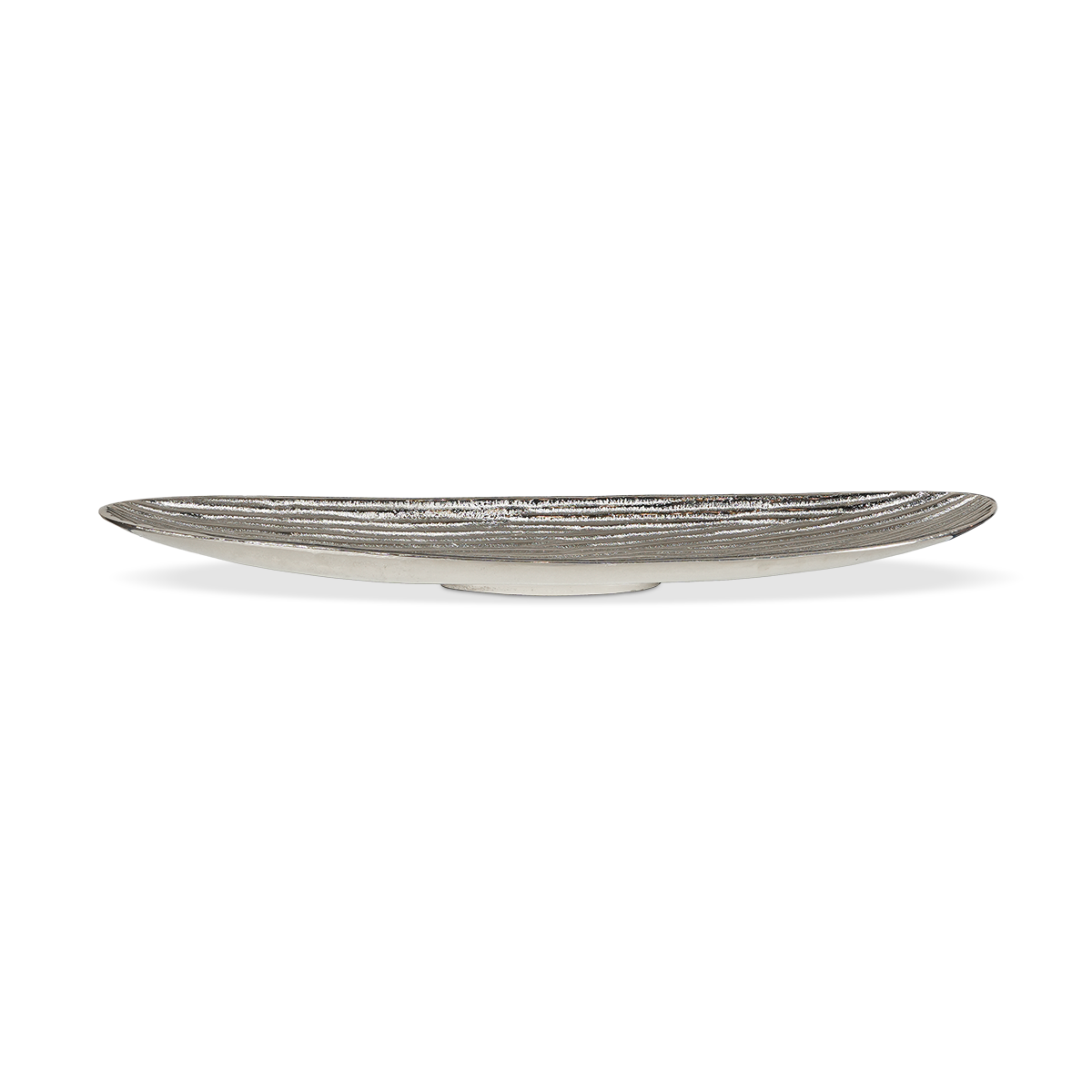 Long Boat Bowl (Patterned) - Raw Silver