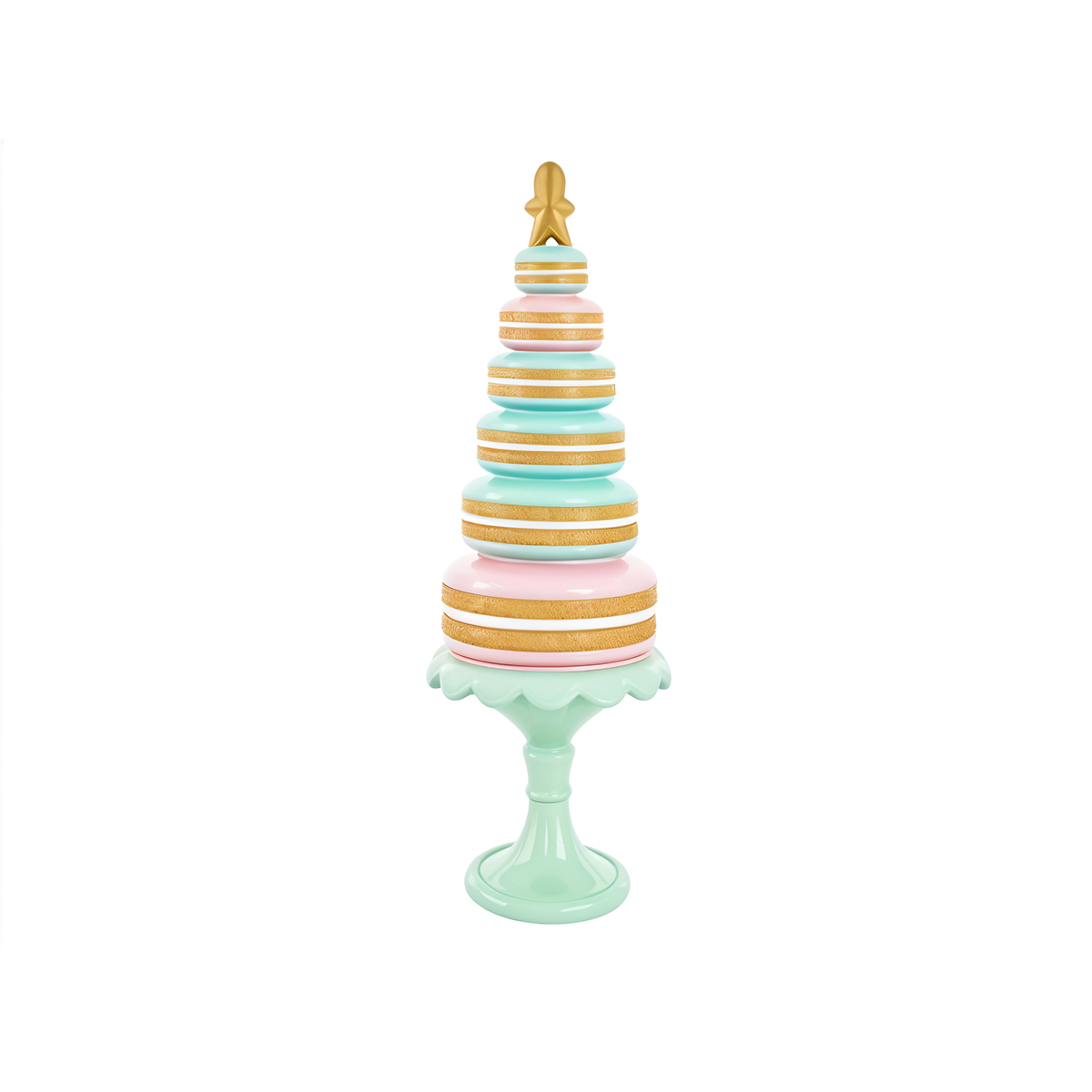 Macaroon Tree on Stand (Small) – White Mint