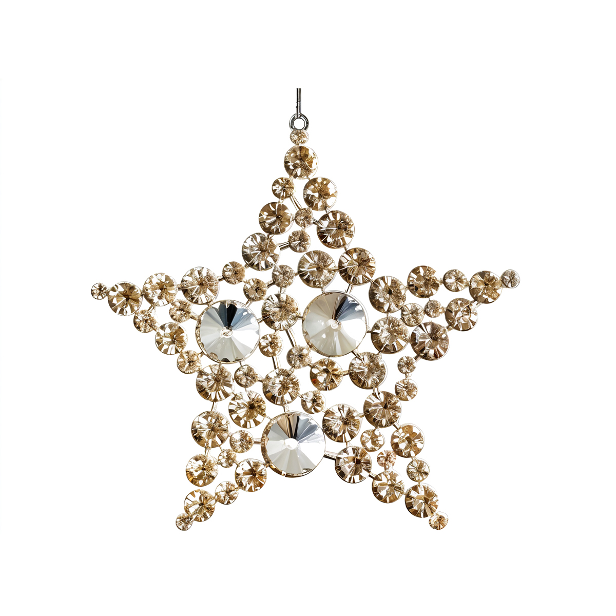 Jewel Star Ornament (Small) – Silver