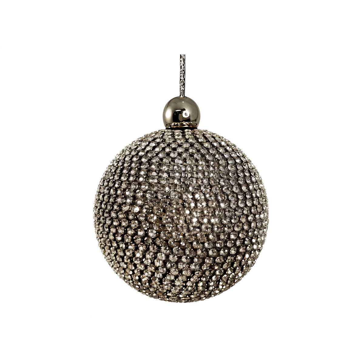 Diamond Ball Ornament (Small) – Silver