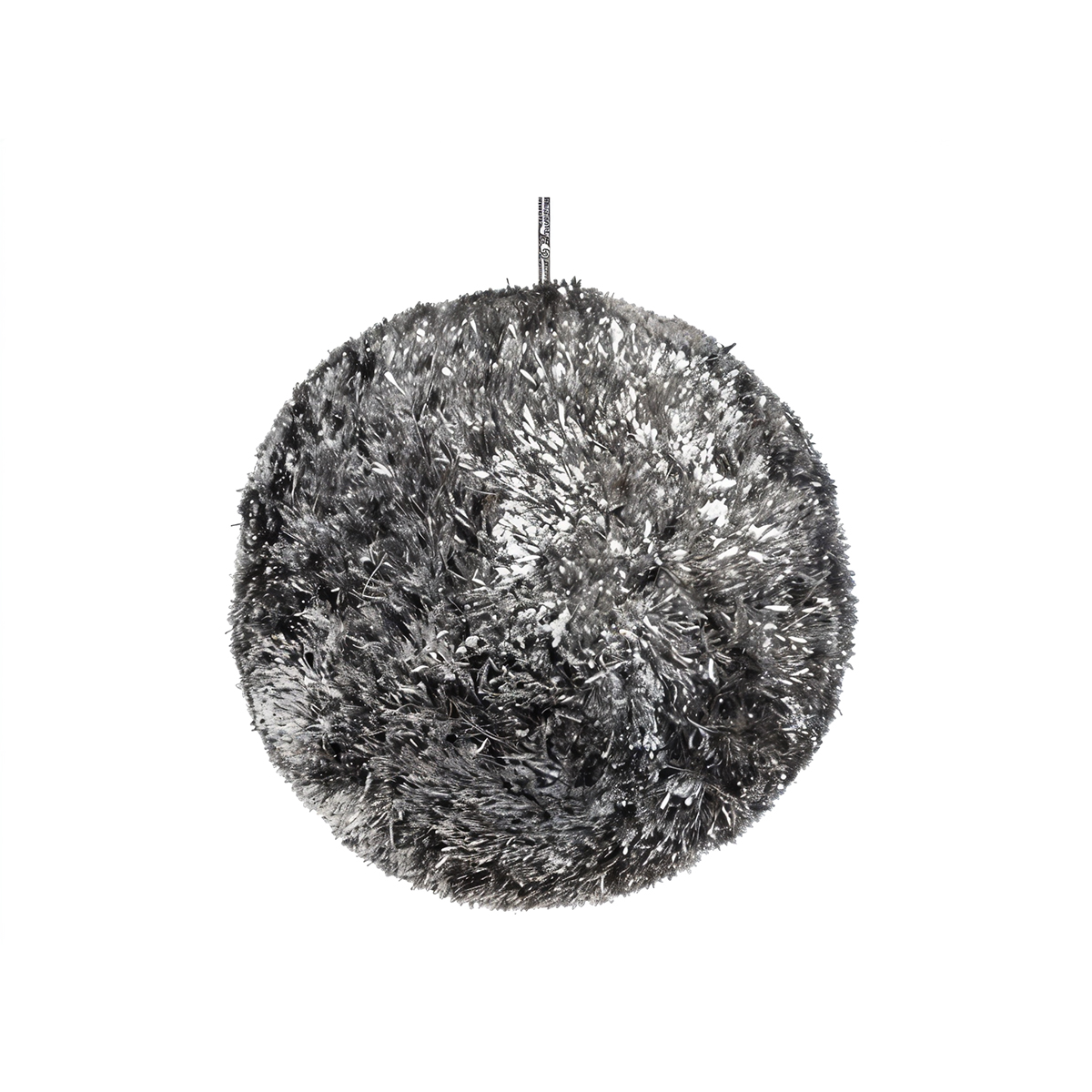 Tinsel Ball Ornament (Medium) – Silver