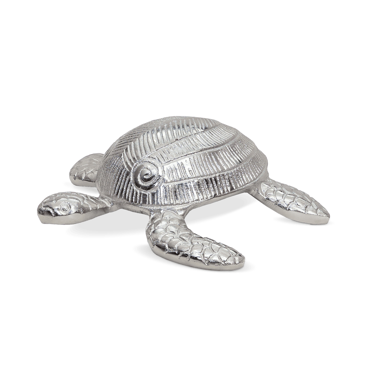 Turtle Decorative Object - Raw Silver